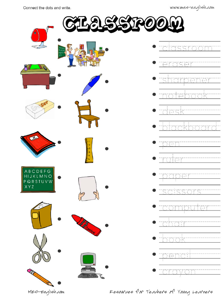 Classroom Objects Kids | PDF