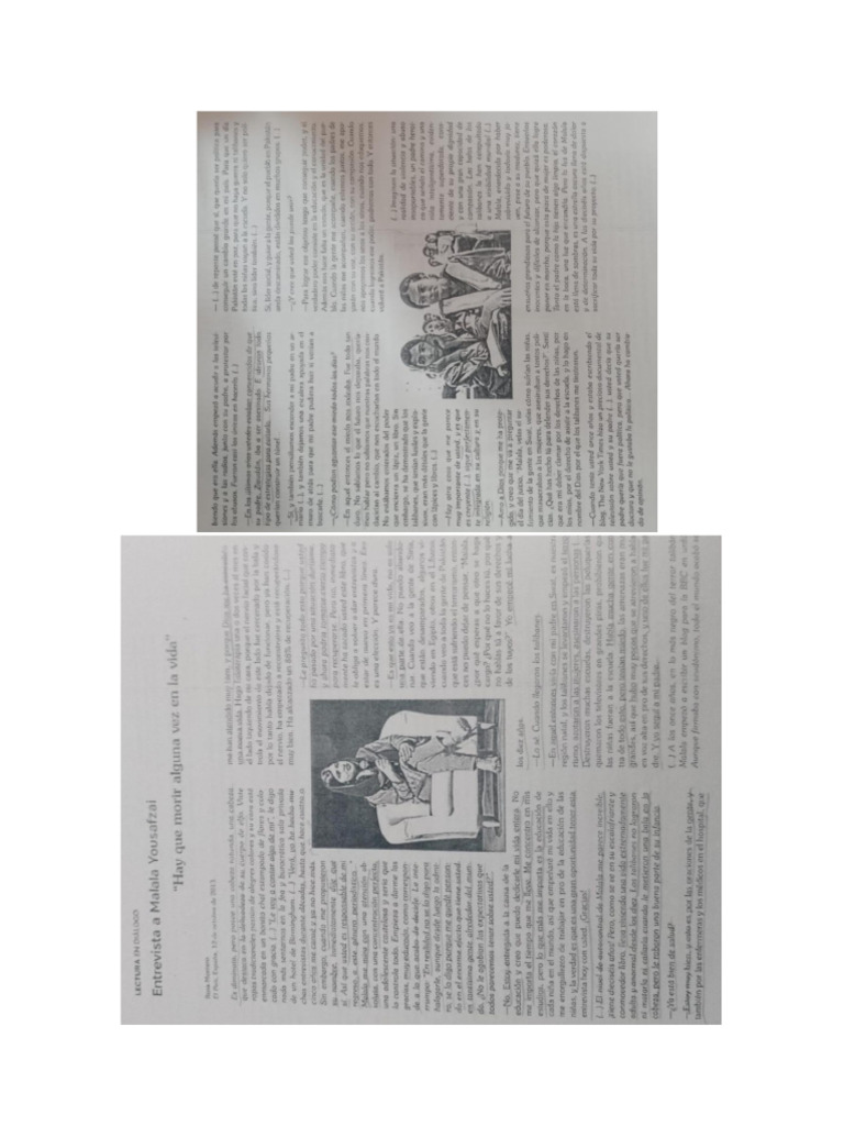 Entrevista Malala Yousafzai y Sus Partes | PDF