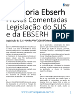 Provas Comentadas Sus e Legislacao Da Ebserh