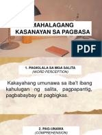 Kasanayan Teorya at Uri NG Pagbasa