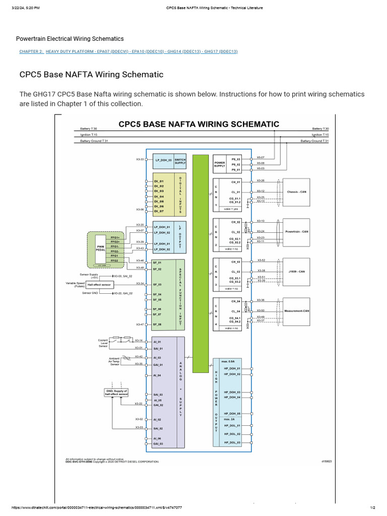 CPC5 Wiring Schematic for Cascadia | PDF | Science & Mathematics