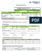 Ficha Datos Del Postulante - Activa-T