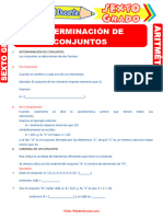 Determinación de Un Conjunto para Sexto Grado de Primaria