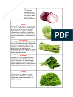 Verduras Propiedades