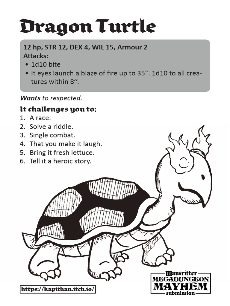 Dragon Turtle Challenge Overview | PDF
