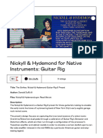 Donald Hubert Duffy III - Nickyll and Hydemond For Native Instruments, Guitar Rig