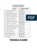 Contact Person Dosen Dan Staf Akbid Budi Mulia PLG