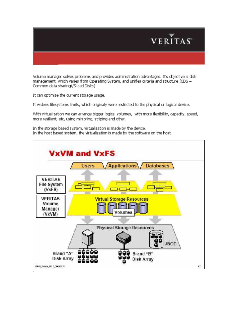 Veritas Volume Manager Overview | PDF | Hard Disk Drive | Computer Data ...