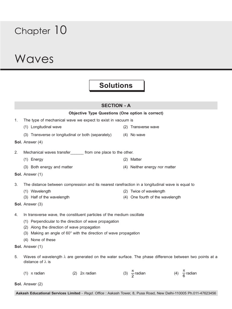 Waves and Sound: Key Concepts and Solutions | PDF | Waves | Harmonic