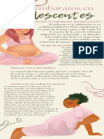 Infografía Signos de Embarazo Ilustrado Elegante Sencillo Rosa Crema