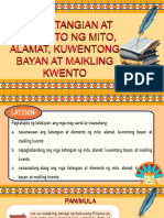 Mga Katangian NG Mito Alamat Maikling Kwento at Kuwentong Bayan