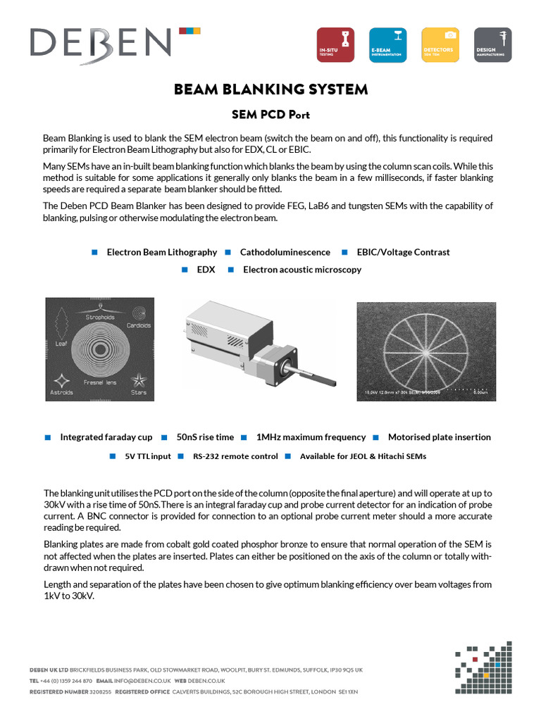 PCD Beam Blanker for SEMs | PDF