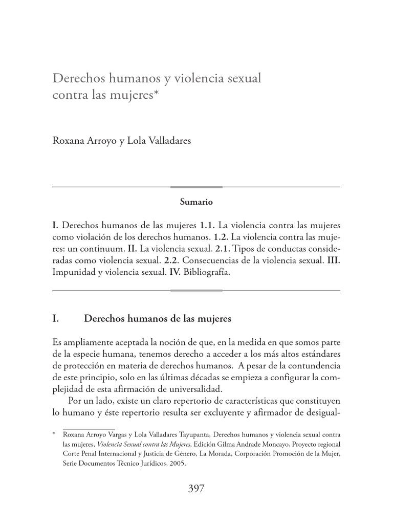 Derechos Humanos y Violencia de Género | PDF | La violencia contra las ...