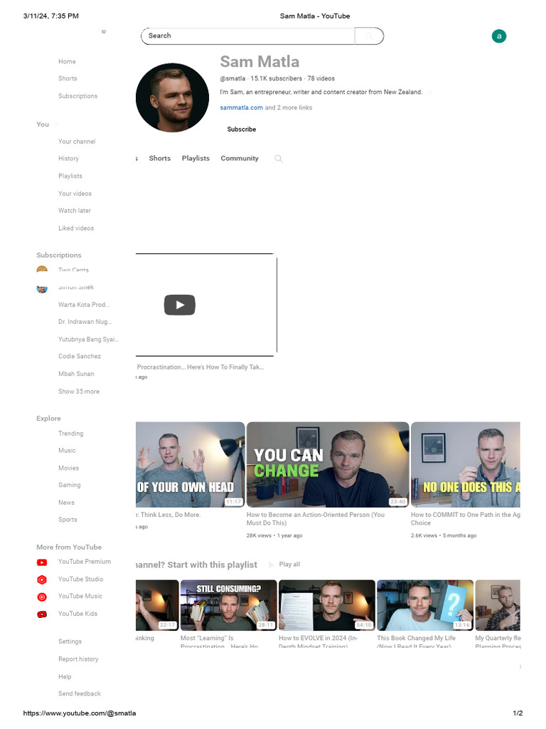 Entrepreneurial Focus Tips | PDF | You Tube | Video