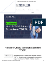 4 Materi Untuk Taklukan Structure TOEFL - Titik Nol English Course