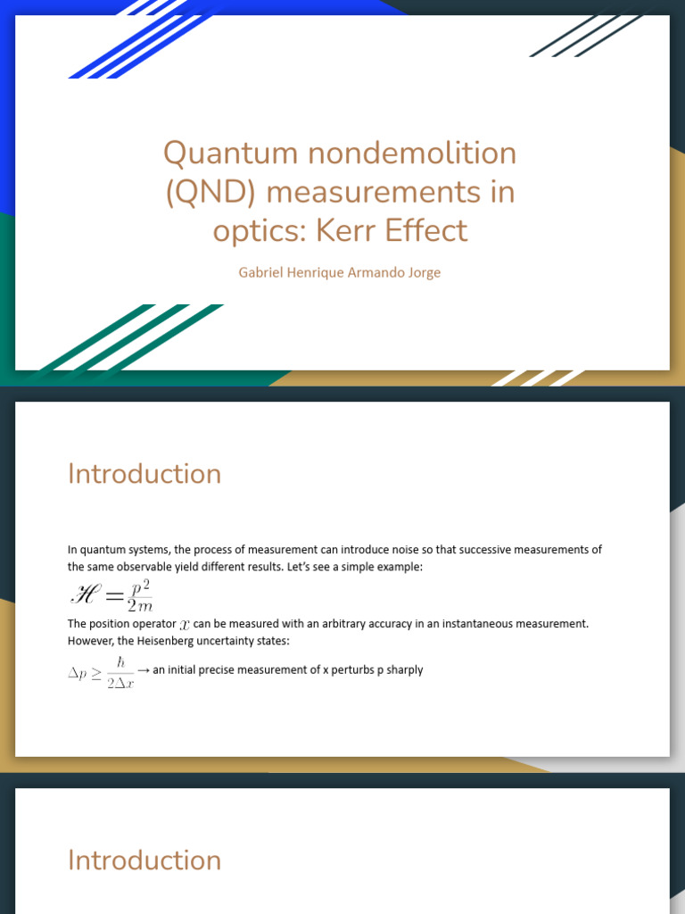 Quantum Nondemolition Measurements in Optics | PDF | Nonlinear Optics ...