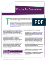 Standards of Practice For Occupational Therapy