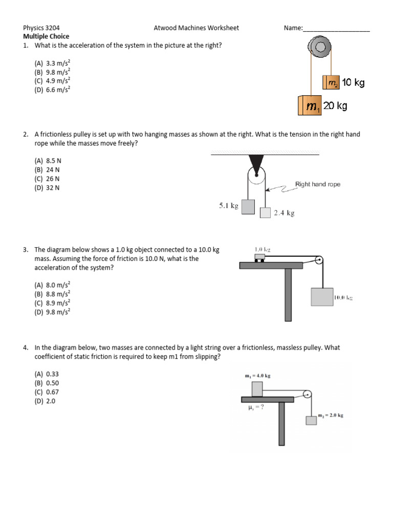 1.2c at | PDF | Force | Tension (Physics)