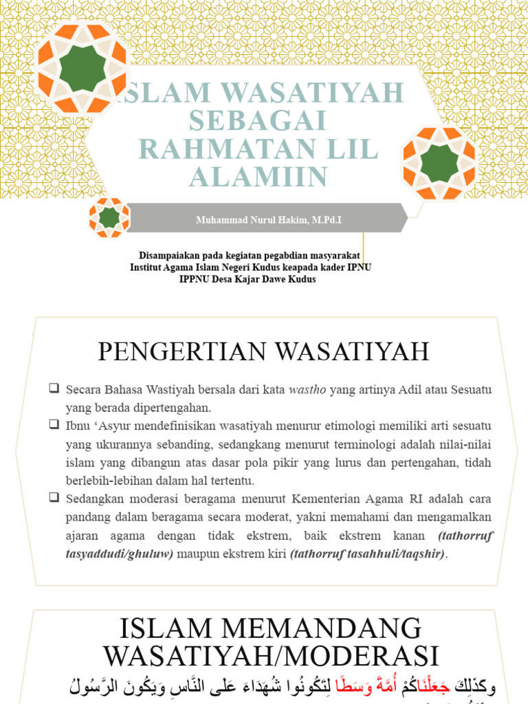 Wasatiyah: Moderasi Beragama dalam Islam | PDF | Agama & Spiritualitas