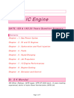 IC Engine IES GATE IAS 20 Years Question and Answers