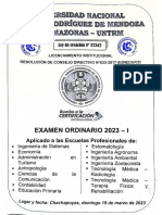 EXAMEN ORDINARIO 2023-I (19 Marzo 2023) - MASTER