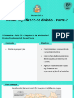 Razão: Significado de Divisão - Parte 2: Matemática