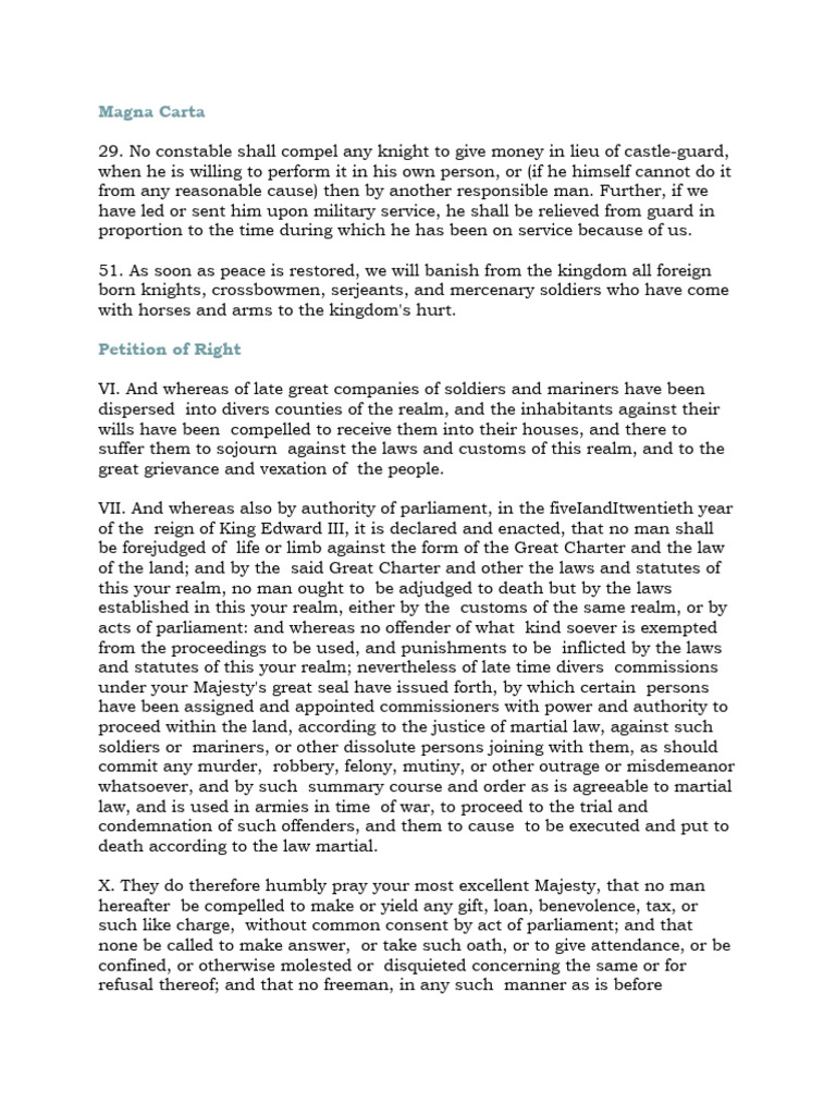 Standing Army Notes | Download Free PDF | Militia | Magna Carta