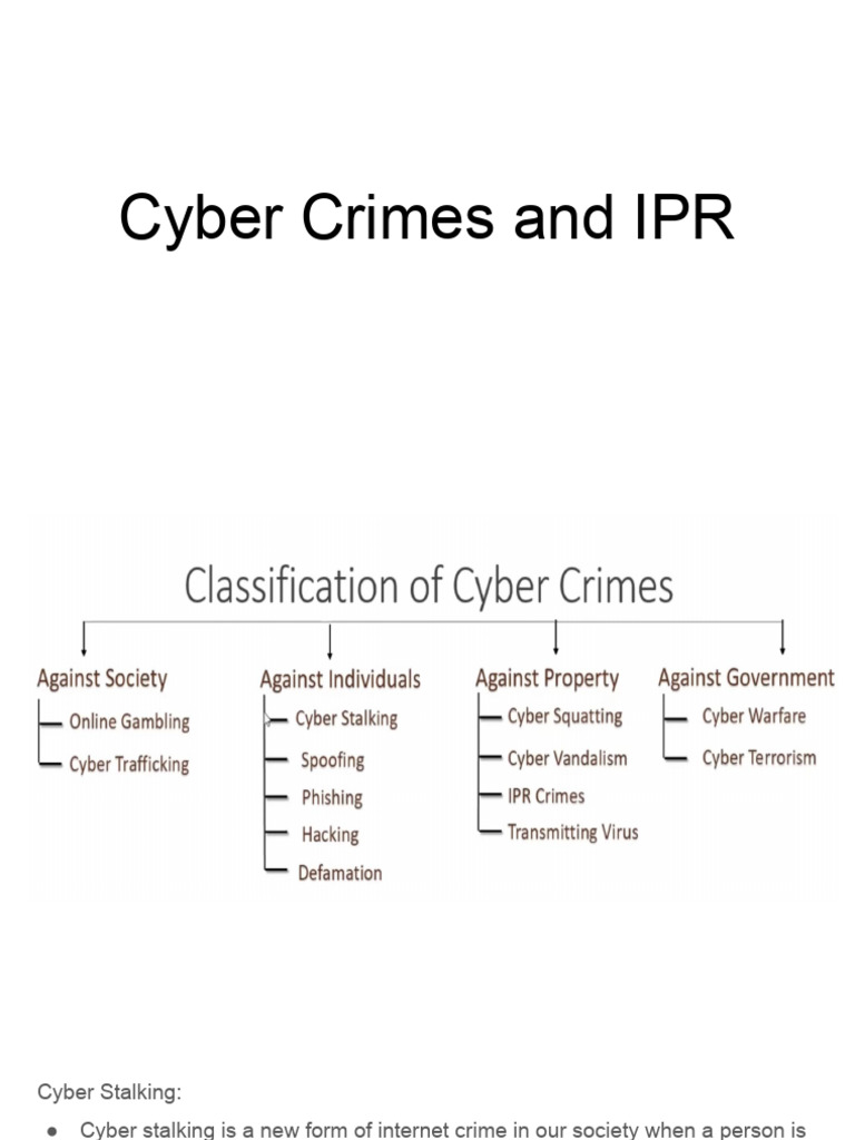 Cyber Crimes and IPR | PDF | Law