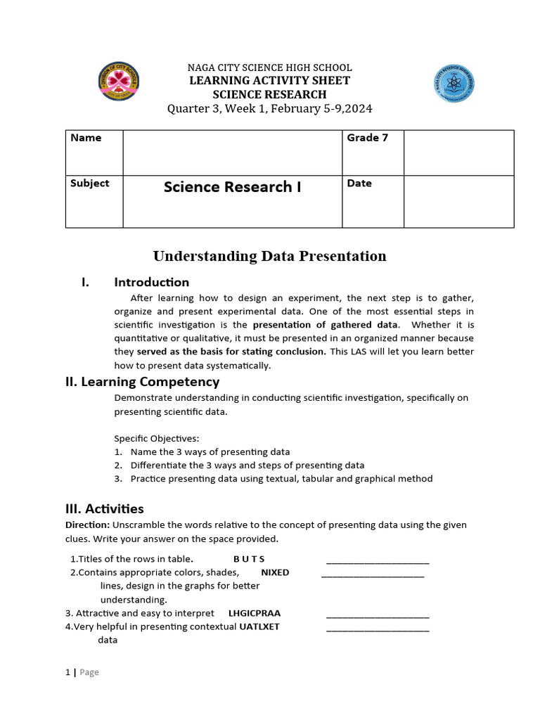 Data Presentation Techniques in Research | PDF | Chart | Data