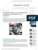 Navigating Public Health Emergencies - A Guide To Preparedness and Resilience