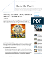 Nurturing Brilliance - A Comprehensive Guide To Cognitive Health