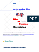 Dias Da Semana Exercícios