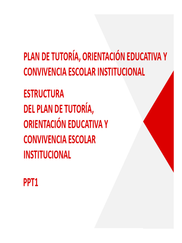 Plan de Tutoría y Orientación Escolar | PDF | Evaluación | Análisis FODA