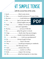 Present Simple Tense Worksheet in Turquoise White Basic Style - 20240317 - 053009 - 0000