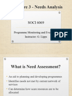 Lecture 3 - Needs Assessment