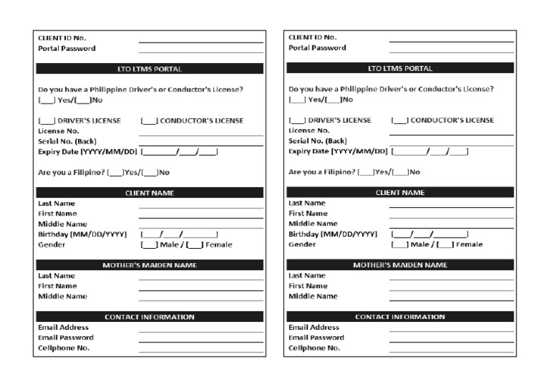 Form LTMS | PDF