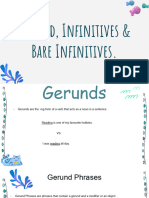 English - Gerund, Infinitives and Bare Infinitives