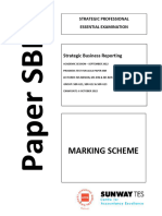 Marking Scheme: Strategic Business Reporting