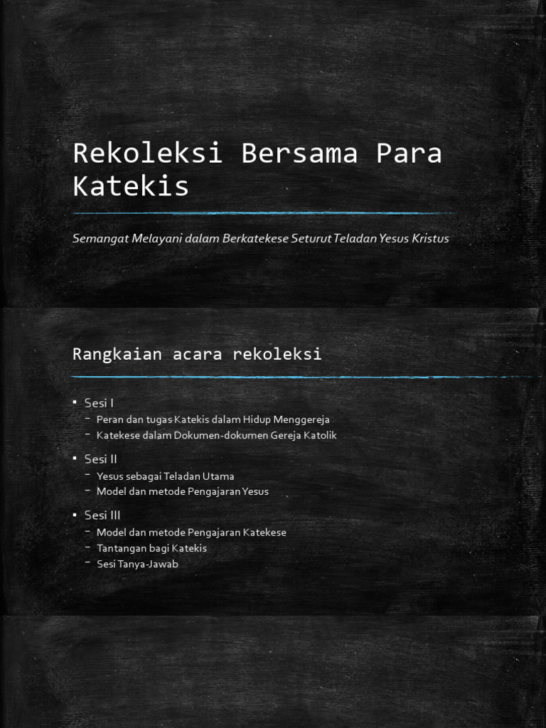 Peran dan Tugas Katekis dalam Gereja | PDF | Ilmu Sosial | Sains ...