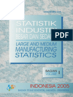 Statistik Industri Besar Sedang 2005 Buku 1