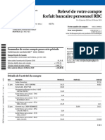 Relevé de Votre Compte Forfait Bancaire Personnel RBC