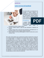 PDF Resumen de La Ley Del Inquilinato de Interés Público El Arrendamiento de Viviendas y Locales Urbanos