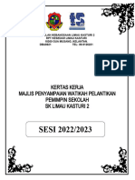 Kertas Kerja Majlis Pelantikan 2022