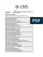 KC12101 Physical Chemistry Lab Schedule 2023 2024