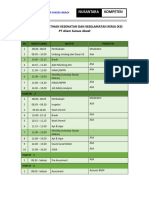 Rundown Pelatihan k3 Indonesia