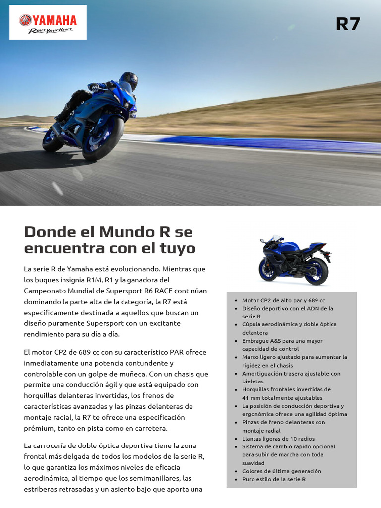 Yamaha R7 | Descargar gratis PDF | Tecnologías automotrices | Industria ...