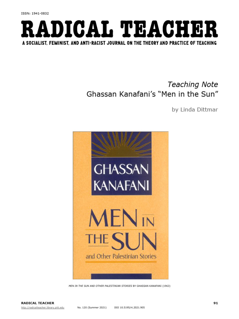 Ghassan Kanafani S Men in The Sun | PDF | Palestine (Region)
