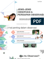 Jenis Observasi Dan Persiapan Observasi