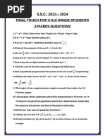 10th Maths - 4 Mark (C, D Grade)