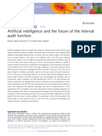 Arti Ficial Intelligence and The Future of The Internal Audit Function